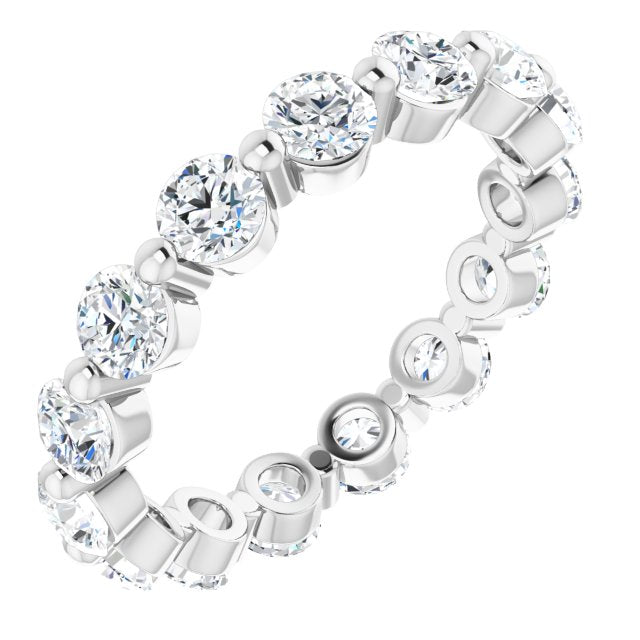 2.55 ct. Round Diamond Eternity Band-VIRABYANI